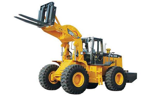 第一台晉工叉裝機下線。