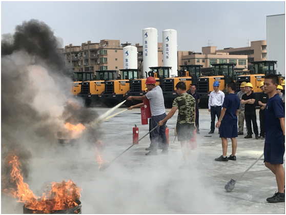 晉工機械組織消防滅火和應急逃生演練